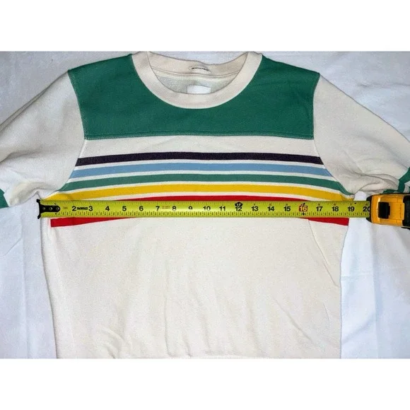 MOTHER The Half and Half Koozie Pullover Ever After Rainbow 3/4 Sleeve - Picture 2 of 7